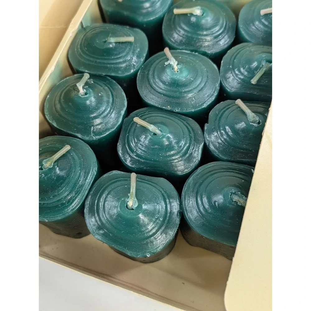LOT 24🌲Pier 1 Holiday Forest Candle Votives Green Under The Mistletoe Christmas